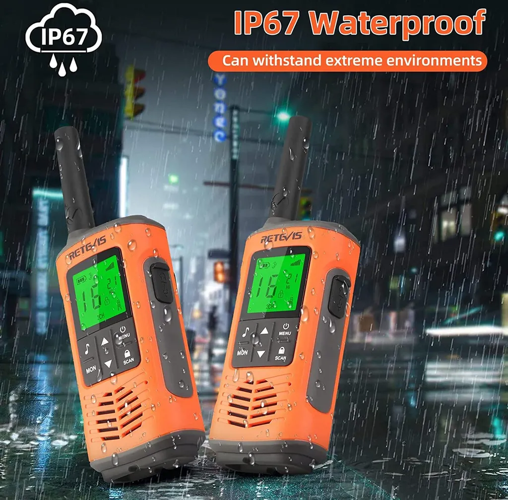 Retevis Rt45p Frequency Chart.pdf Retevis RT45P Walkie Talkie IP67 Impermeabile PMR446 Kit 4 Radio