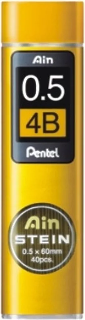 Mines 0.5 4B pour dessin et écriture fluide - Pack Ain Stein de 12 tubes