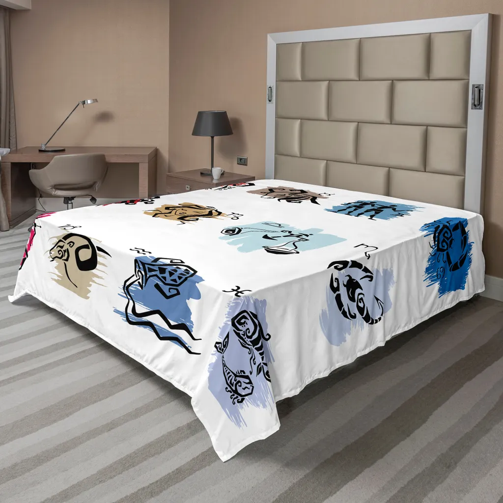 Lenzuolo Piano Multicolore Zodiaco 275x260 cm | Qualità Professionale