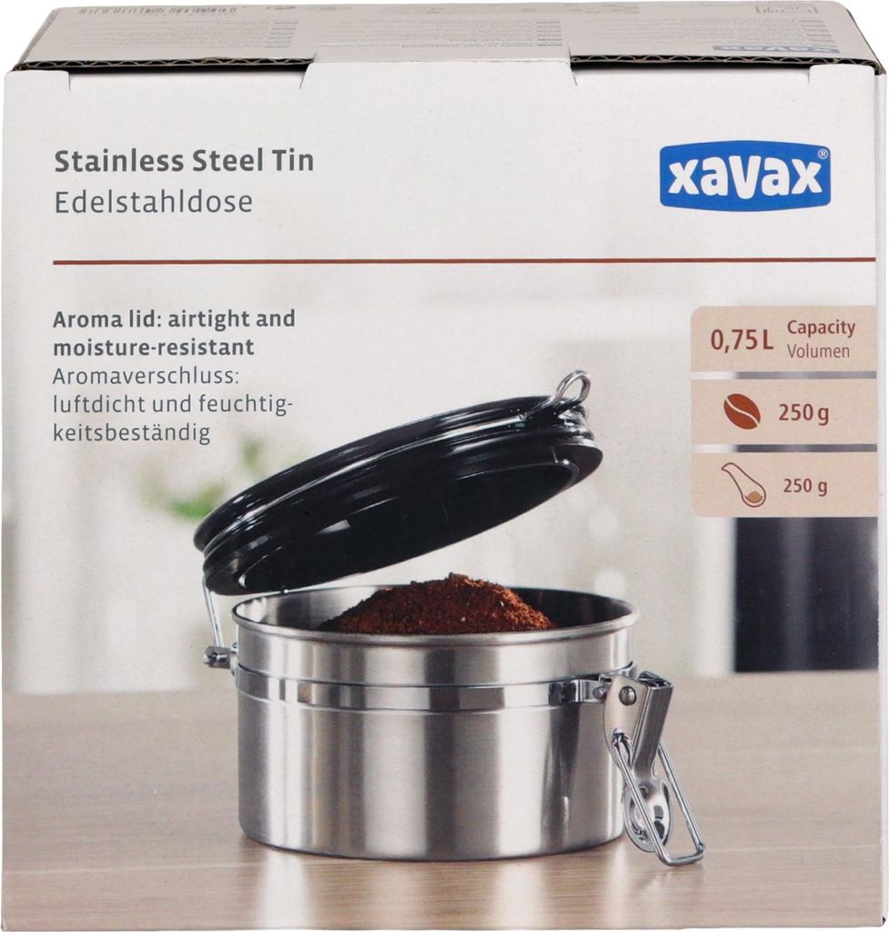 Boîtes à Café En Acier Inoxydable 304 Scellées Avec Couvercle En Bois Bocal De Stockage Pour Fruits Secs Et Haricots Reservoir Alimentaire~p132079556