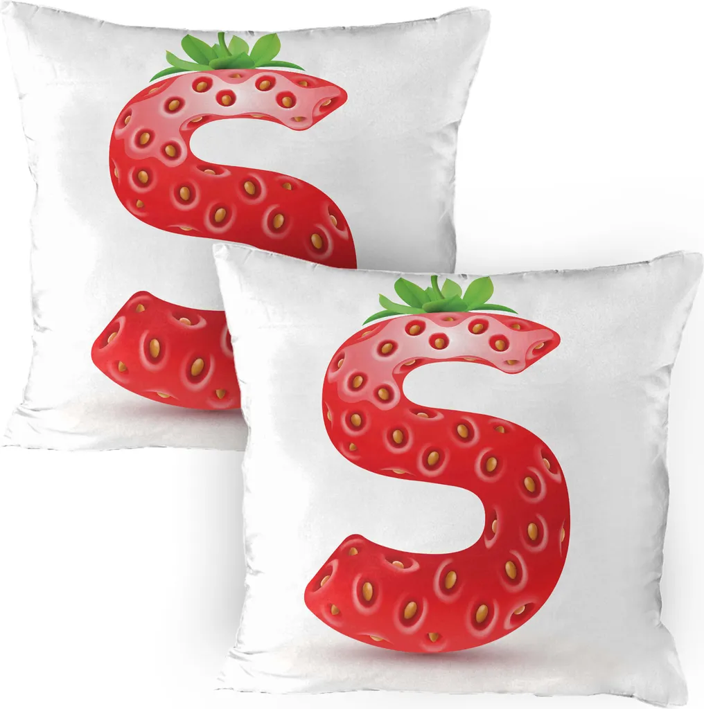 Dreamzie Federa Cuscino (Set di 2) - Rosso Cotone - Per i Cuscini 80 x 80 cm - 100% Jersey di Cotone - Federa da Cuscino - Copri Cuscino per Letto - Fodera Protezione per Cuscino