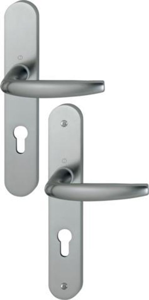 Türset breite Platte Atlanta HOPPE 1530/300M Edelstahloptik F9 - Schlüssel i - Entr.70 Dicke 68/77 - 2834674