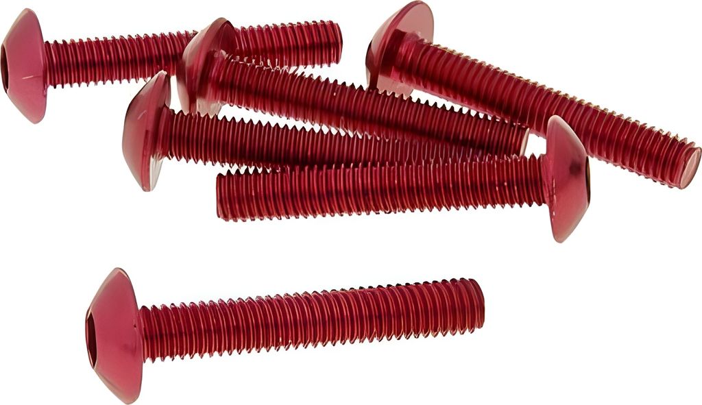 Schraubensatz 6 Stück Verkleidung rot - M5x30