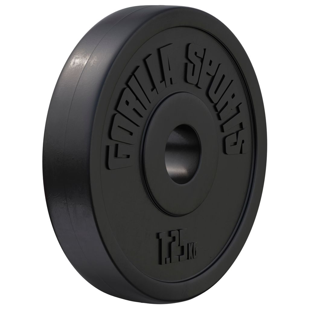 GORILLA SPORTS Hantelscheiben - 1,25kg Gewichte, 30mm Bohrung, aus Kunststoff - Gewichtsscheiben, Hantelscheiben-Set, Hanteln