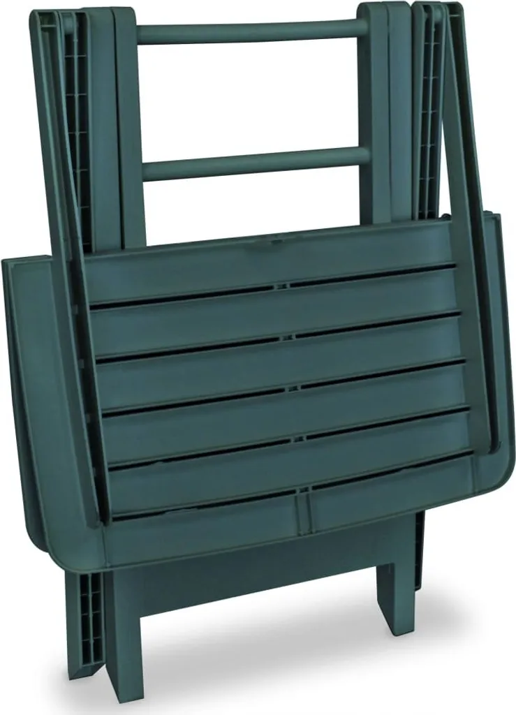 Petit ensemble table et chaises pour balcon vert - Set bistro pliable - 6