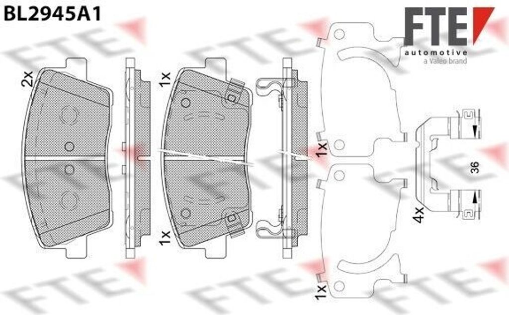FTE Bremsbeläge Satz Vorne Bremsklötze für KIA Stinger Schrägheck (CK) 9011189