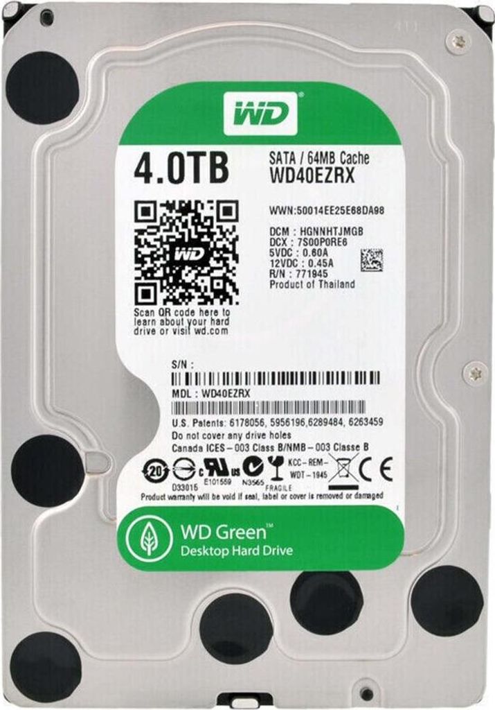 Western Digital Caviar Green WD40EZRX 4 TB Festplatte Produktbild 