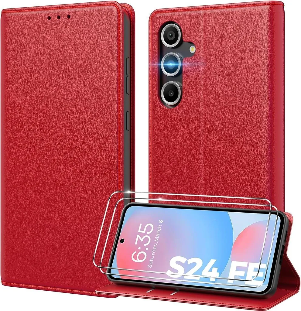 Best Buy: Cover Peakally Samsung S24 FE 5G Rossa + Vetro a Prezzo Shock