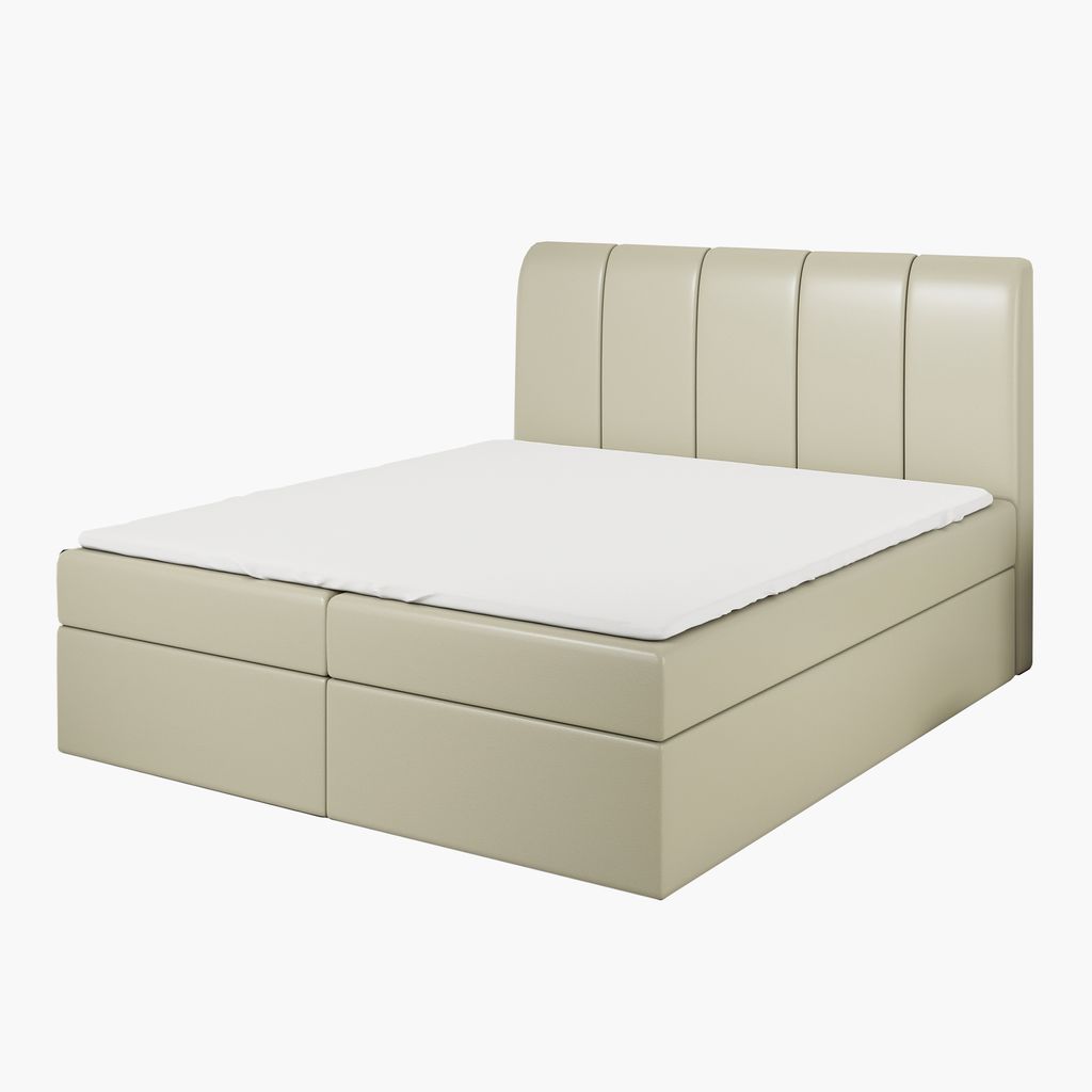 Boxspringbett KALF 160x200 mit 2 Bettkästen, Bonell-Matratze und Topper. Möbel vom Hersteller- Handarbeit! Bett Komplett-Set mit Matratze, Bettka...