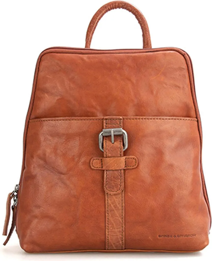 Spikes & Sparrow Bronco Zaino in Pelle Brandy - Zaino Donna e Uomo Premium