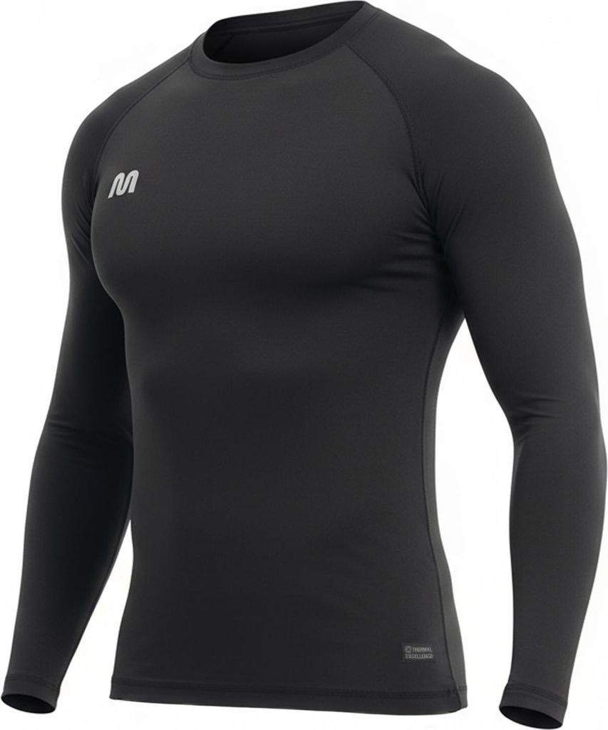 A black long-sleeved shirt on a white background.