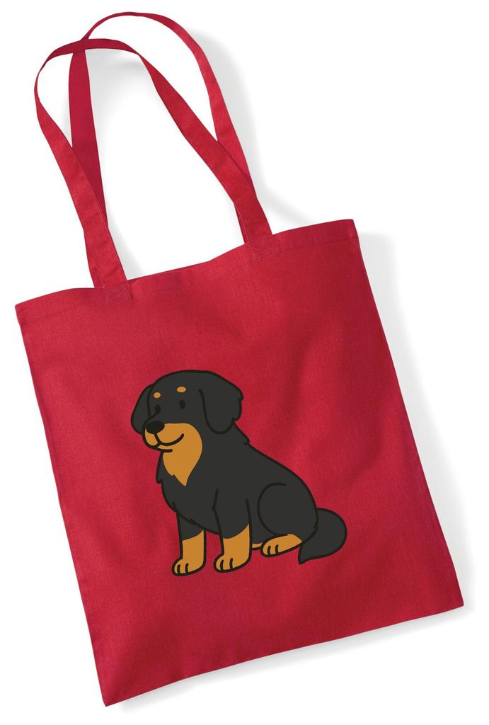 Huuraa Jutebeutel Hovawart Comic Hovi 10 Liter Classic Red Baumwolle Tasche Geschenkidee