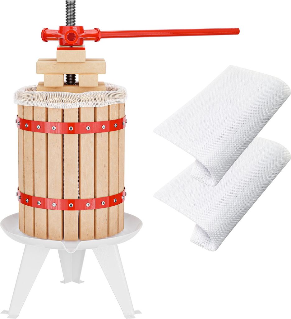 Wiltec Kit Presse à fruits avec 3 torchons – 345 x 345 x Image du produit 