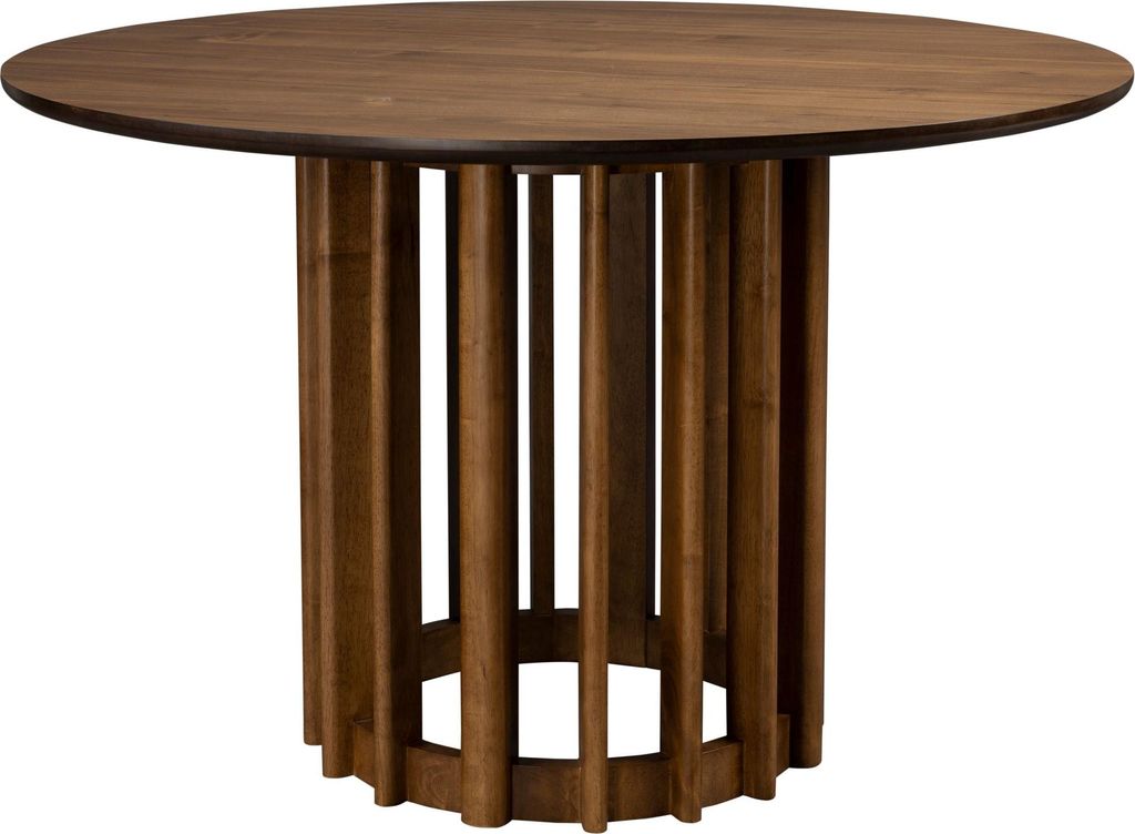 Dutchbone Barlet Esstisch Rund 120 cm Holz Walnuss