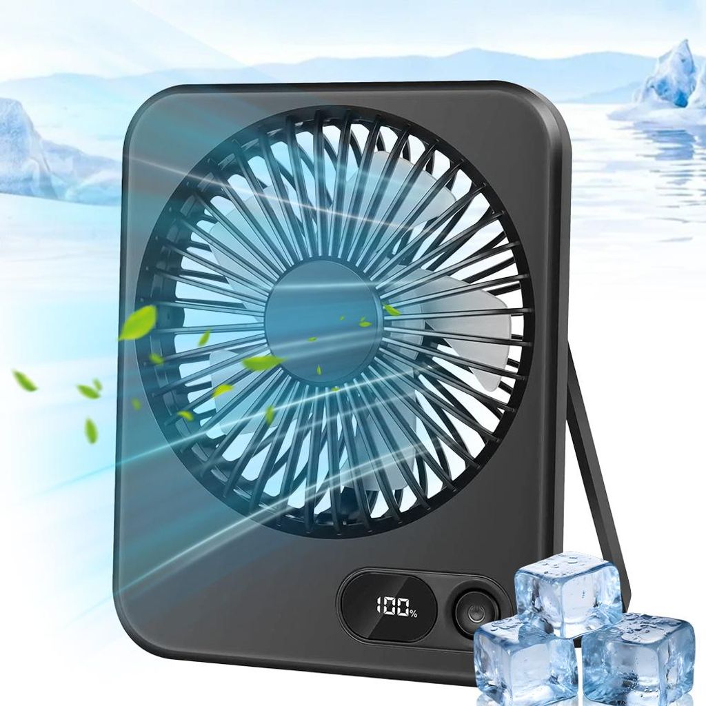 Mini USB Ventilator mit LCD-Anzeige Tragbarer Produktbild 
