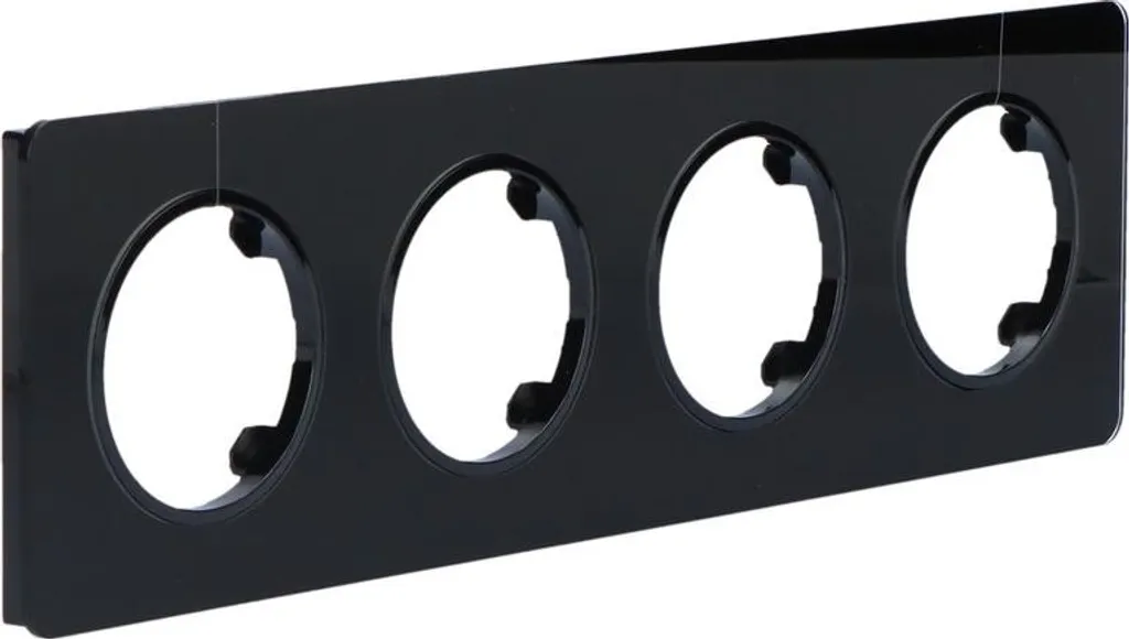 Cadre quadruple BETA ONLINE en verre noir pour 4 photos - Design épuré
