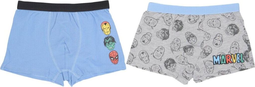 Marvel 2er-Pack Boxershorts – Bequeme Unterwäsche aus Baumwolle für Kinder 134/140
