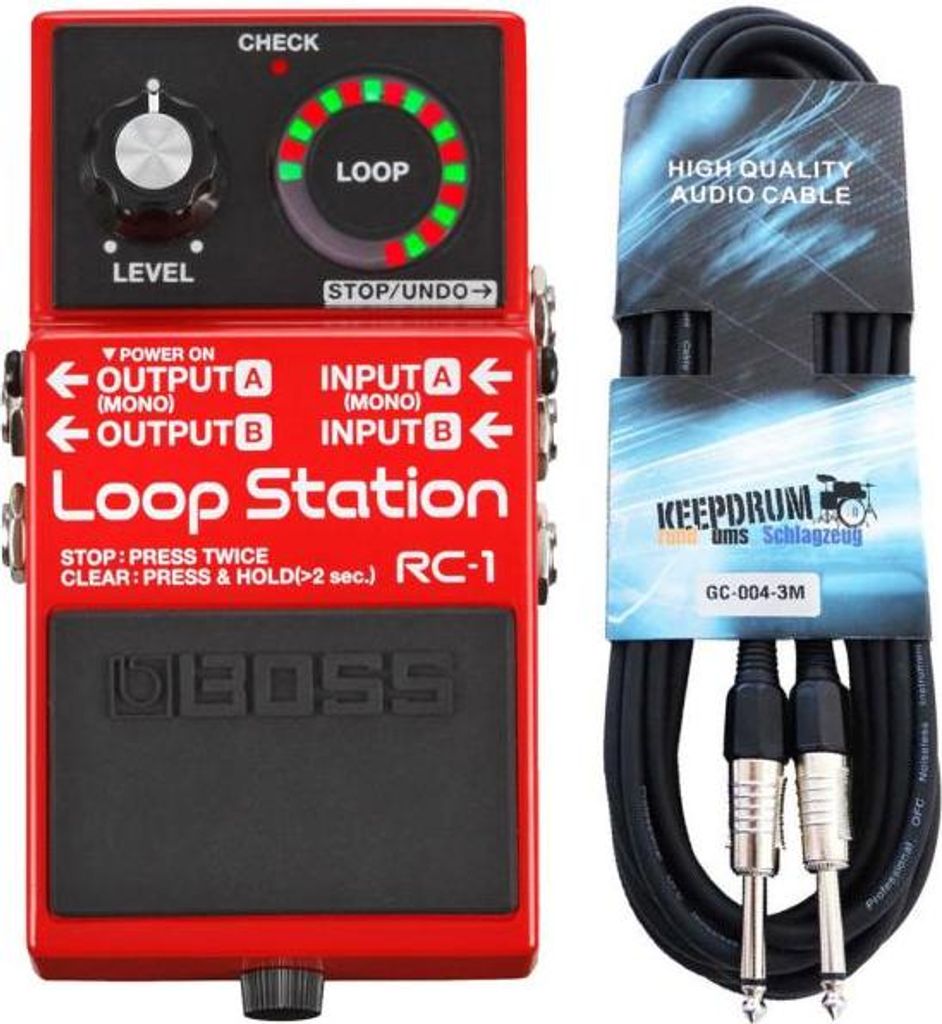 Boss RC-1 Loop Station Looper-Pedal mit Kabel