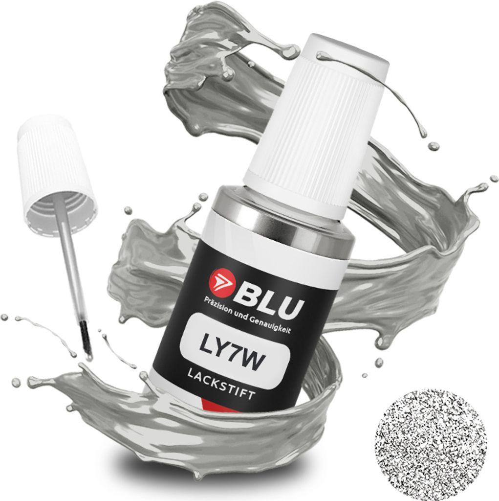 BLU Auto Lackstift Silber kompatibel für Audi LY7W Produktbild 