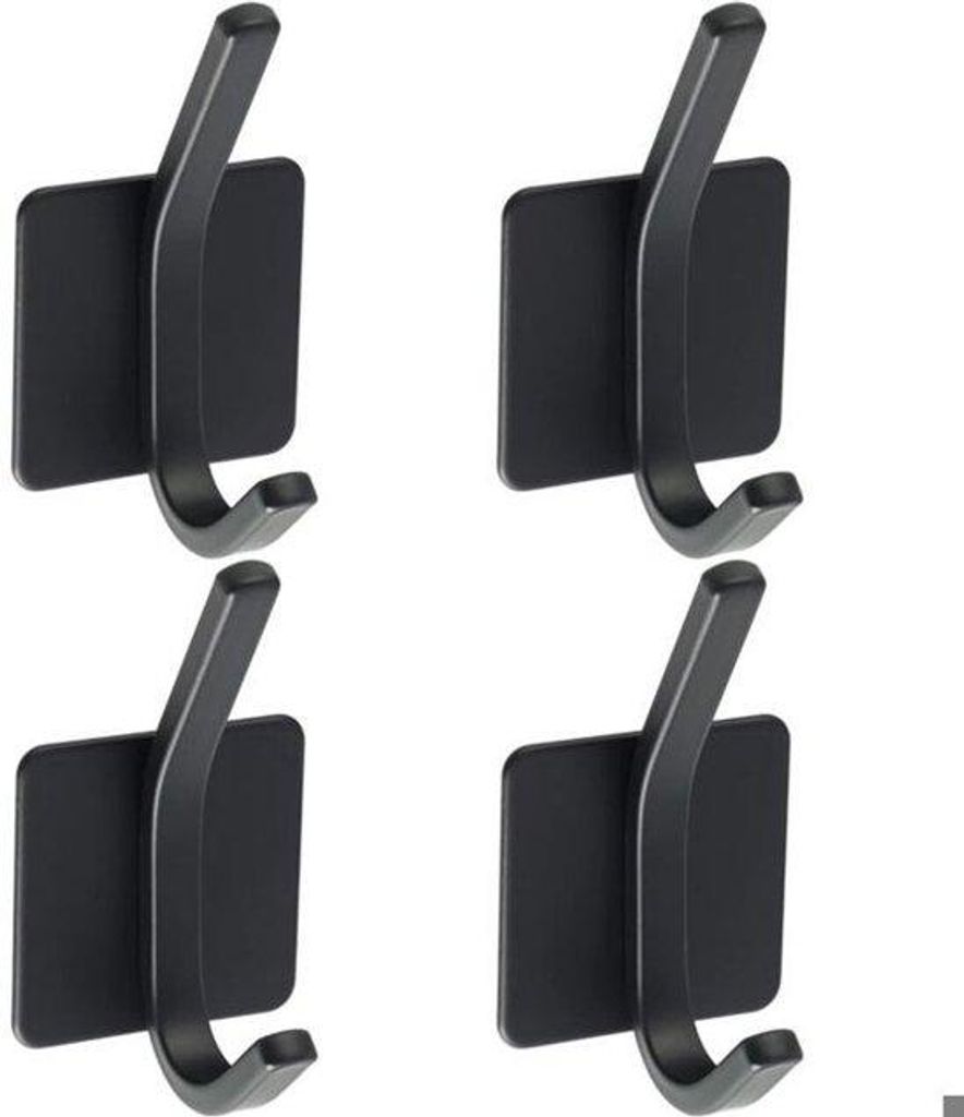 Badezimmertrockenhalter (Set von vier), Bohrmaschine nicht erforderlich, selbstklebend mit Rillen.
