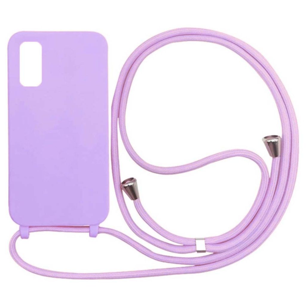 Smartphonica Samsung Galaxy S20 Plus Tasche mit Lanyard - Lila