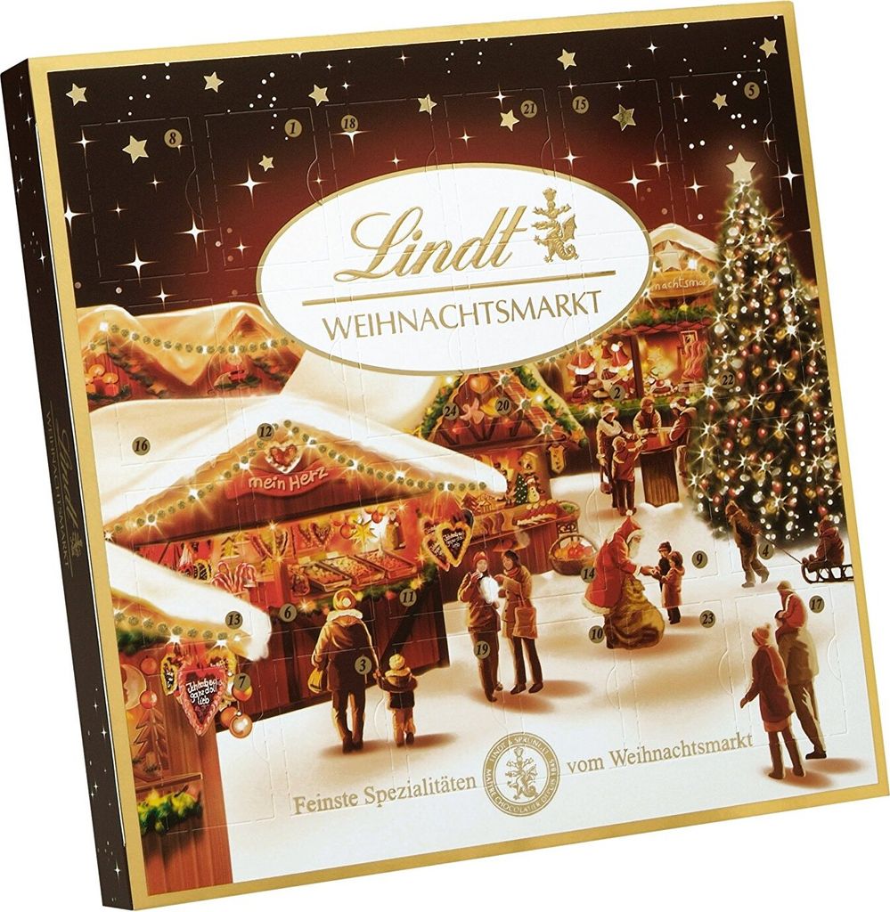 Lindt Mini-Tisch-Adventskalender "Weihnachtsmarkt" 115g Produktbild 