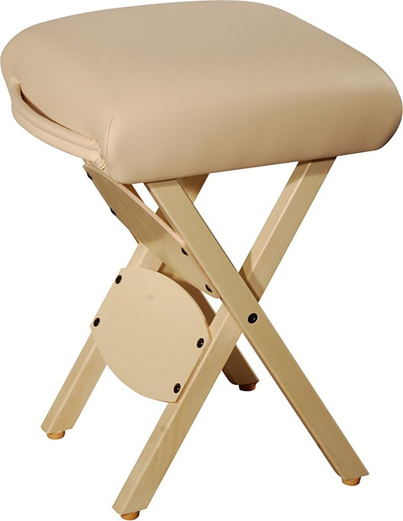 Master Massage Mobiler Klapphocker Klappstuhl Kosmetikhocker-Beige
