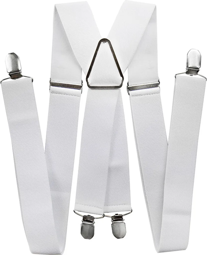 Offerta Bretelle axy® Uomo Bianche 3,5 cm - 4 Clip Robuste a X