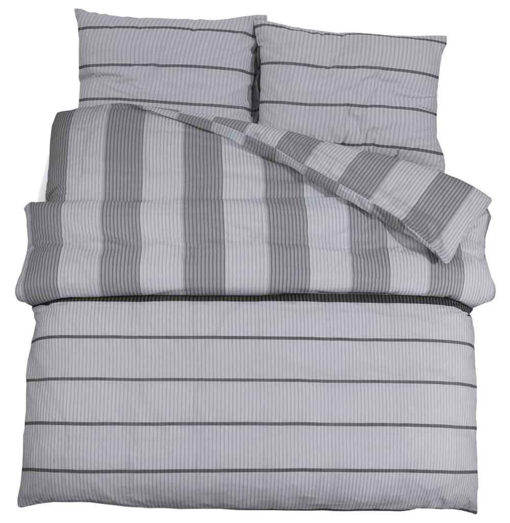 vidaXL Bettwäsche-Set Grau 260x220 cm Baumwolle Produktbild 
