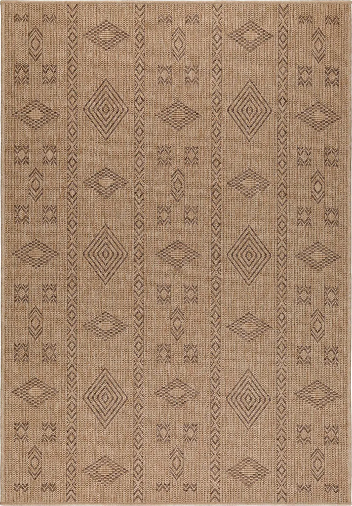 Tapis Outdoor Effet Jute 160x230 cm - Résistant Intempéries Teppium