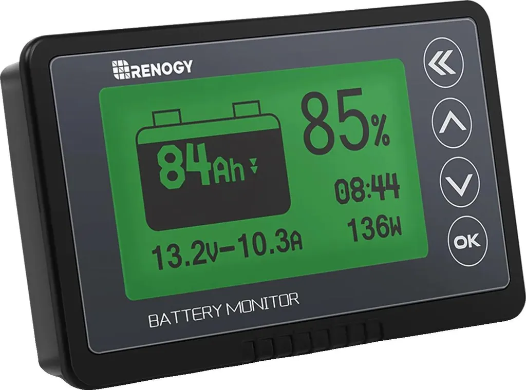 Indicateur de charge batterie 500A, câble de 20ft et alarmes réglables