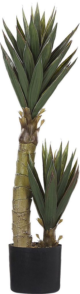 BELIANI Kunstpflanze Grün und Schwarz Kunststoff 90 cm Aloe Vera Form Dekoration Wohnzimmer Indoor