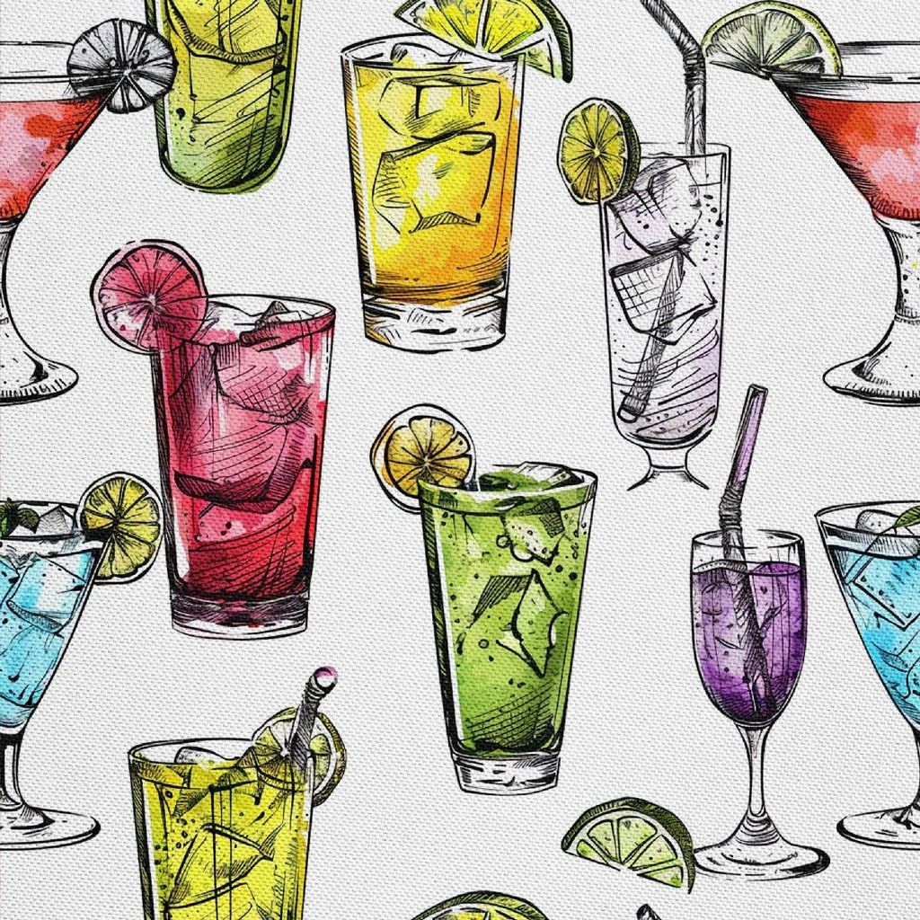 OUTDOOR DEKOSTOFFE OXFORD - Motiv Cocktail | DX8367