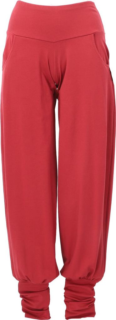 Yogahose mit Langen Beinbündchen, Hose in Bio Qualität - Paprika, Damen, Rot, Baumwolle(Bio),Elasthan, Größe: XL