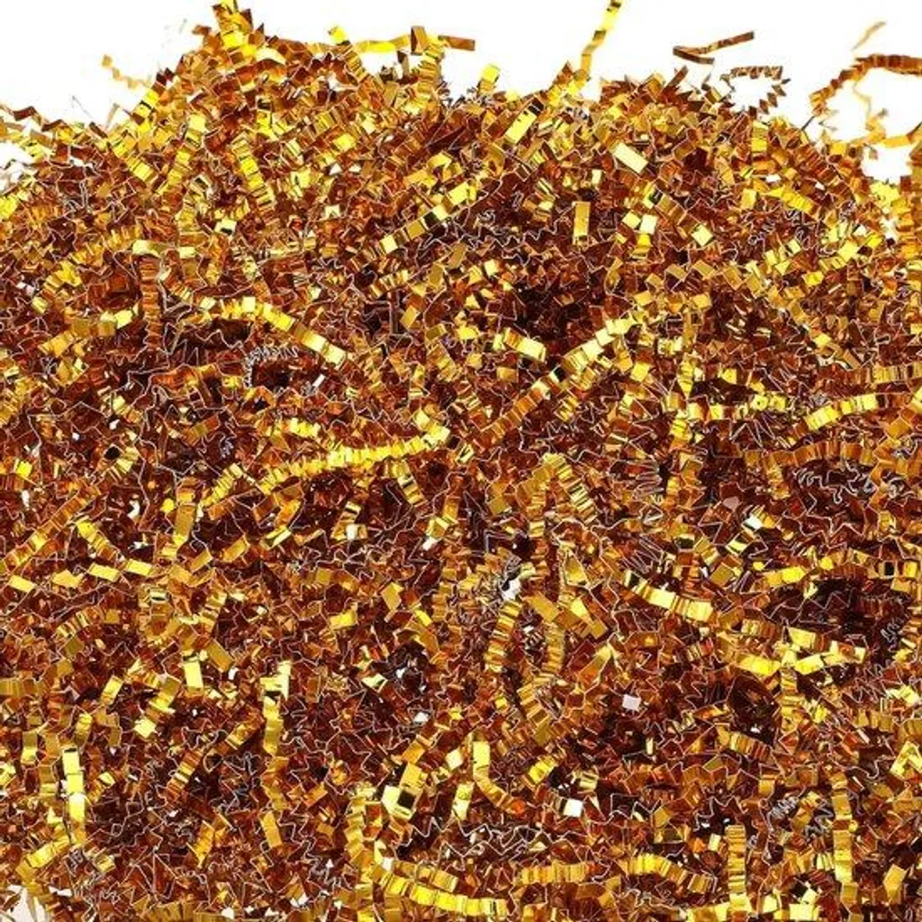 Frisure de papier doré 100g pour décoration et protection de colis chic