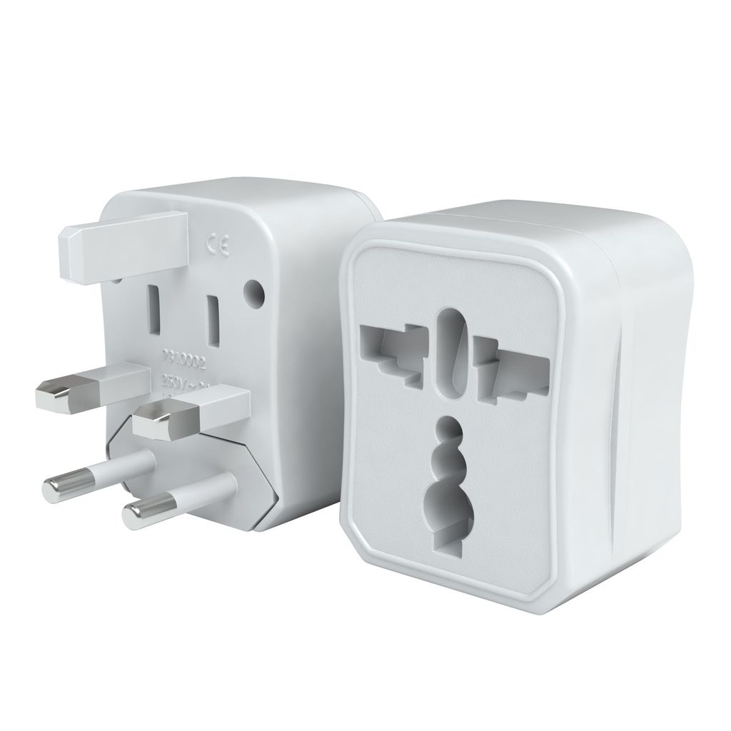 EAZY CASE Reiseadapter Universal Travel Adapter World – Kompakt, Leicht & Weltweit Einsetzbar in Weiß