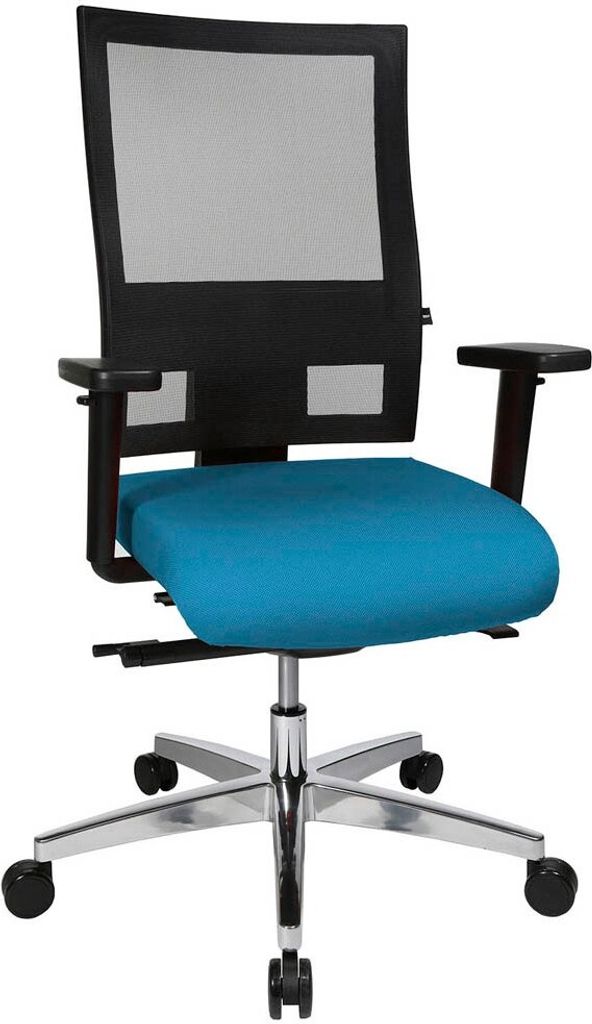 Topstar Bürostuhl Sitness 60, PS69BH W58 hellblau, schwarz, alu Stoff