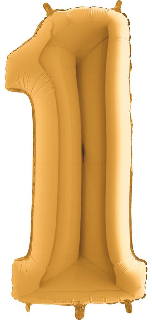 Fóliový balón Numeral 1 Gold - 102 cm Grabo Obrázok produktu 