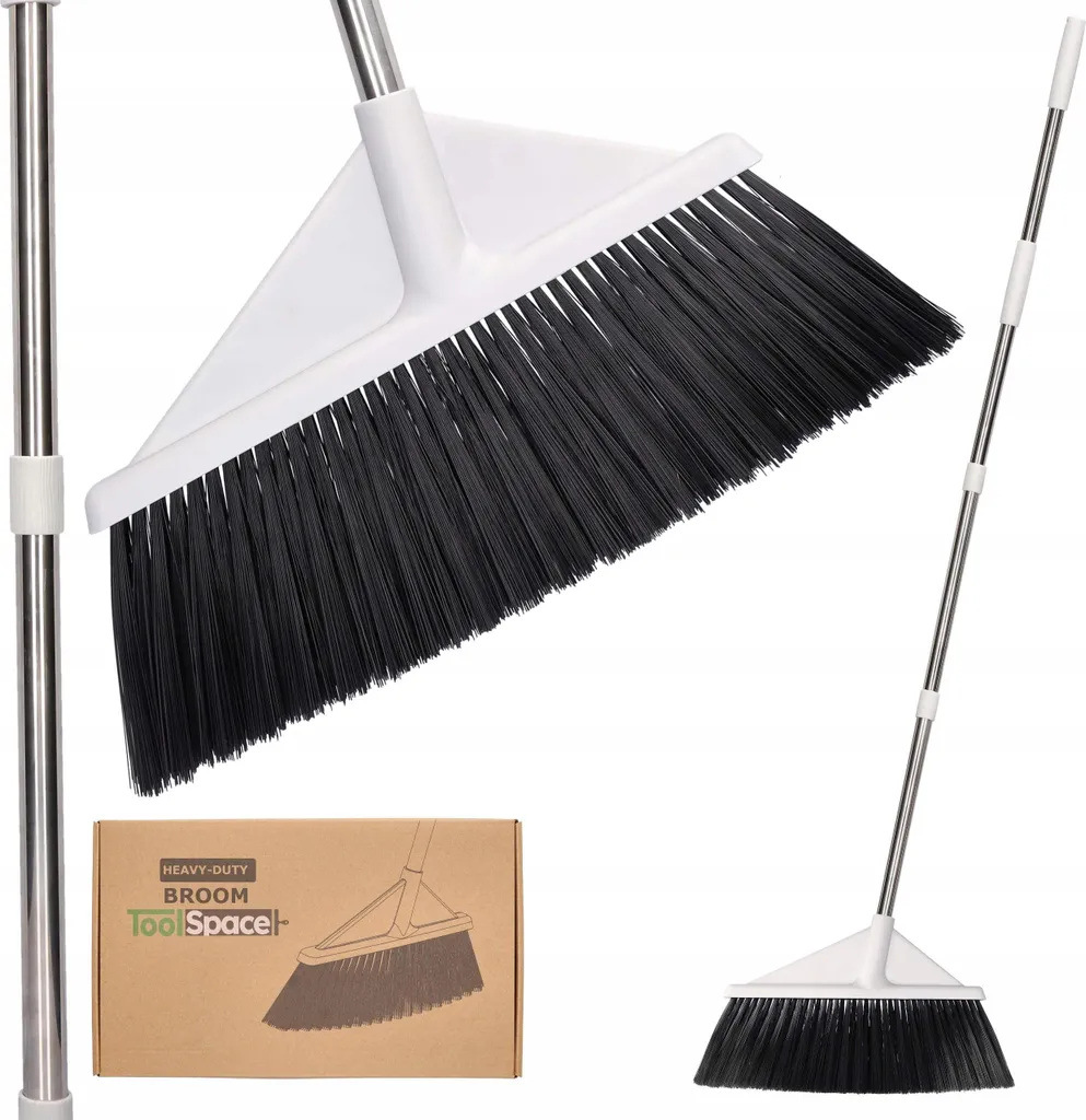 Scopa Industriale per Esterni 44cm Diagonale - Manico 120cm Rinforzato