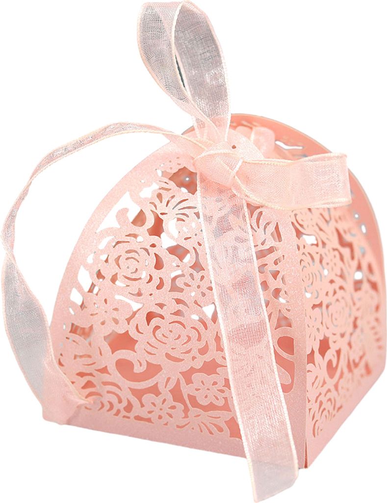 50 Pack Laser Cut Rosen Hochzeit Gunst Boxen, Mini Geschenk-Boxen Für Bridal Shower Jahrestag Geburtstag Party Hochzeit Gunst