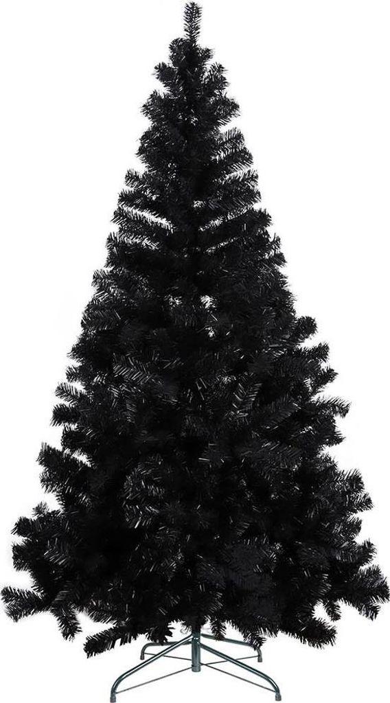 Albero di Natale Nero Artificiale, 180 cm 708 rami Immagine del prodotto 