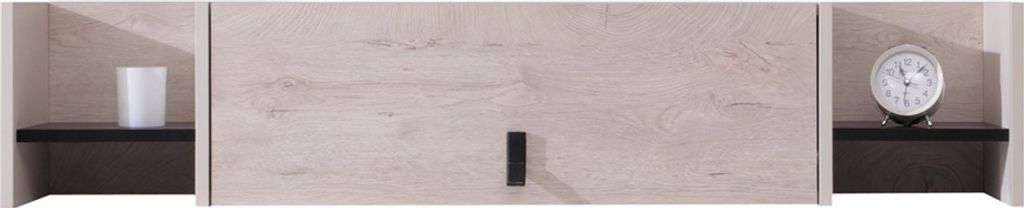 Wandboard in schwarz mit Eiche und beige, PITTSBURGH-133