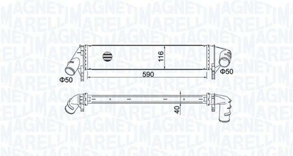 MAGNETI MARELLI 351319205260 - OE 8200409045 Ladeluftkühler für Sandero, Logan, Duster