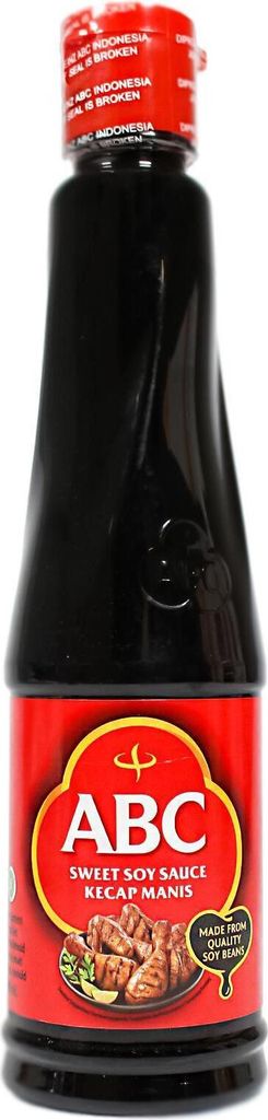 A bottle of ABC Sweet Soy Sauce / Ketjap Manis.