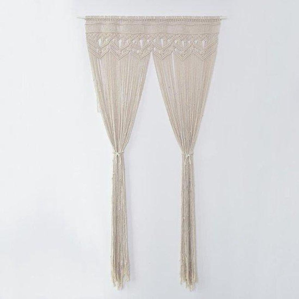 Unyqoos eleganter handgewebter Makramé-Schnurvorhang für einzigartige Wand- und Türdekoration im Boho-Stil
