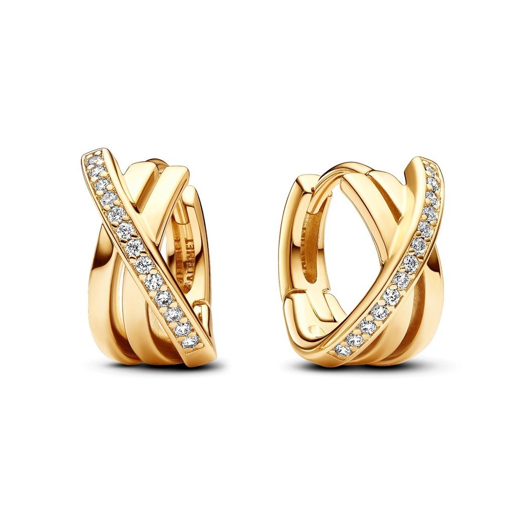 Pandora Überkreuzte Pavé Creolen 263150C01 Ohrringe