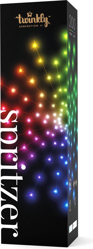 Twinkly Spritzer, Girlande, Mehrfarbig, IP44, Schwarz, Produktbild 