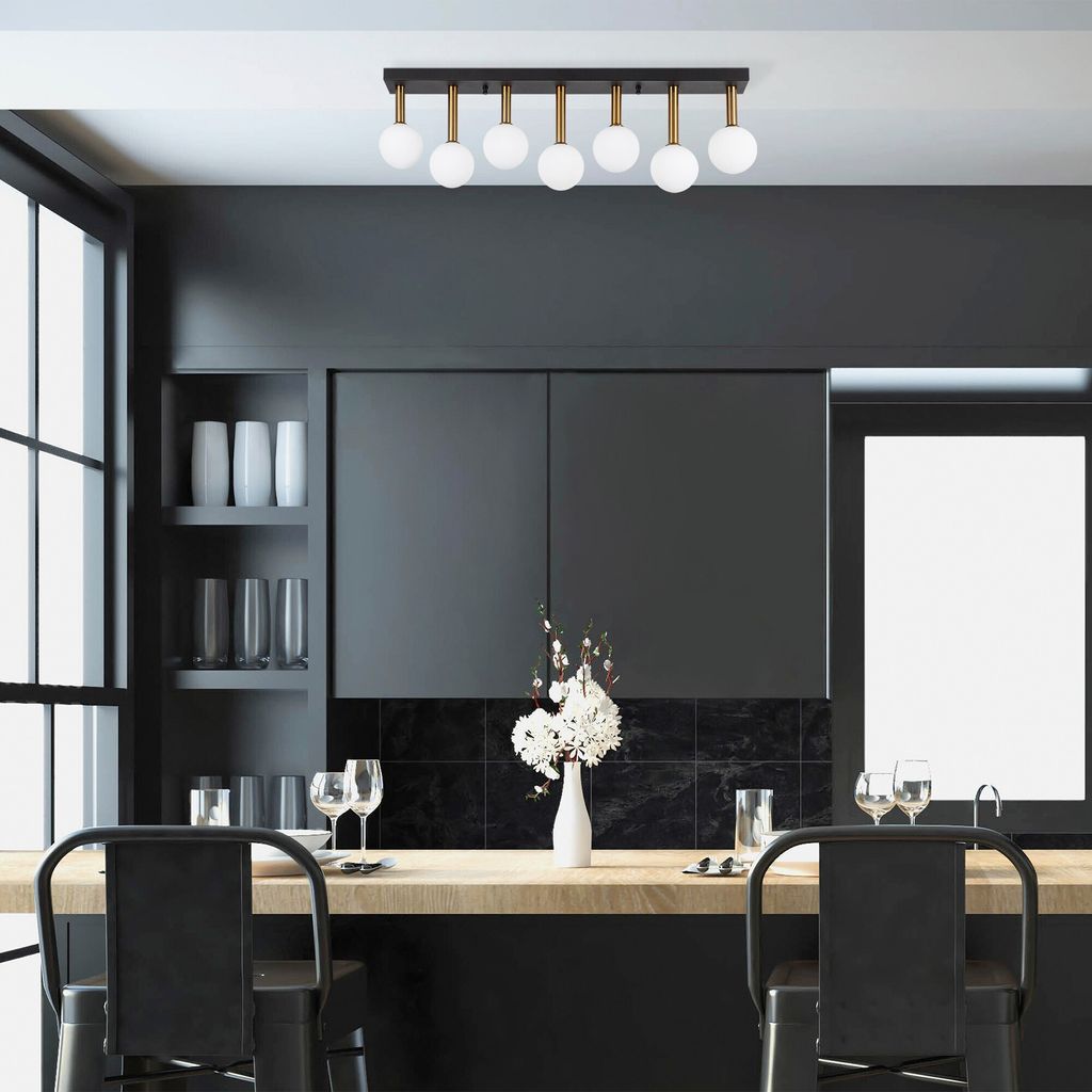Opviq, Even- Even CTN, Schwarz, Kronleuchter, 82 x 10 x 26 cm, Metallkörper