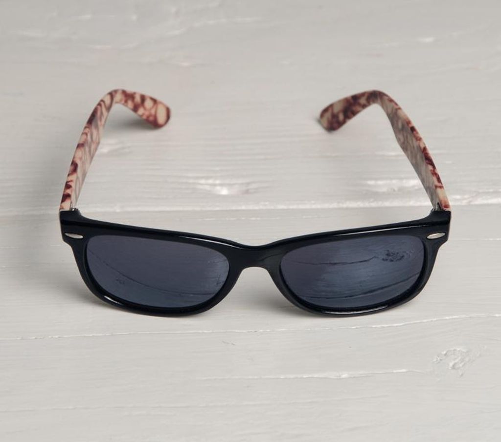 Freak Scene Sonnenbrille schwarz - M - Muster beige braun