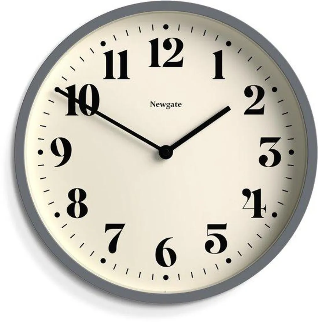 Petite horloge de cuisine ronde bleue au style minimaliste épuré 20cm